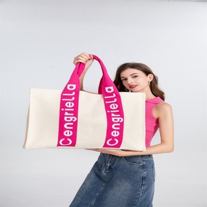 Wholesale Fashion New Trending Shopping Organic Custom Cotton Canvas Luxury Women's <b>Tote</b> <b>Bags</b> - Product Image 4
