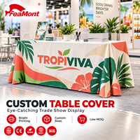 Housse de table publicitaire FEAMONT pour impression par transfert thermique, nappe ajustée personnalisée pour salons professionnels et expositions, vente en gros