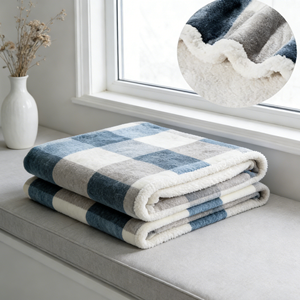 Plaid en <span class=keywords><strong>polaire</strong></span> Sherpa réversible personnalisé OEM/ODM, élégant, douillet et chaud pour canapé et lit, <span class=keywords><strong>grande</strong></span> taille, toutes saisons, en flanelle décorative - Product Image 2