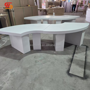 Table ronde en PVC blanc pour événements de mariage et fêtes d'anniversaire, prix usine, décoration élégante - Product Image 4