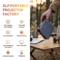 Mini projecteur de poche DLP 4K-Laser 2+32G, prend en charge 1080P, Android 13, WiFi, portable, pour extérieur, cinéma maison, jeux, films, projecteur intelligent