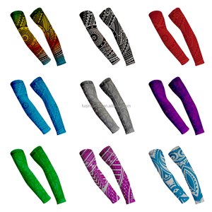 Manchon de bras de compression sportif FQ personnalisé avec motif tatouage maori, protection UV, pour baseball et volleyball - Product Image 2