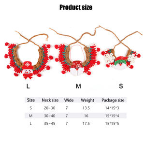 Syal Natal kucing, aksesoris pakaian hewan peliharaan syal anjing lucu kerah kucing - Product Image 4
