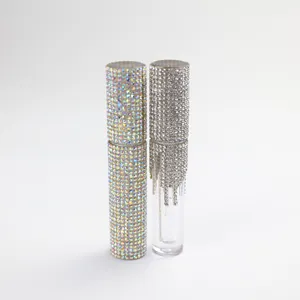 Boş temizle Bling 2.4ml sıvı dudak parlatıcısı tüpleri ambalaj konteyner elmas parlayan Lipgloss ruj özel etiket