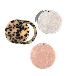 Teenytiny Gương Bỏ Túi Acetate Tròn Thiết Kế Mở Xoay Gương Trang Điểm Cầm Tay Làm Đẹp - Product Image 1