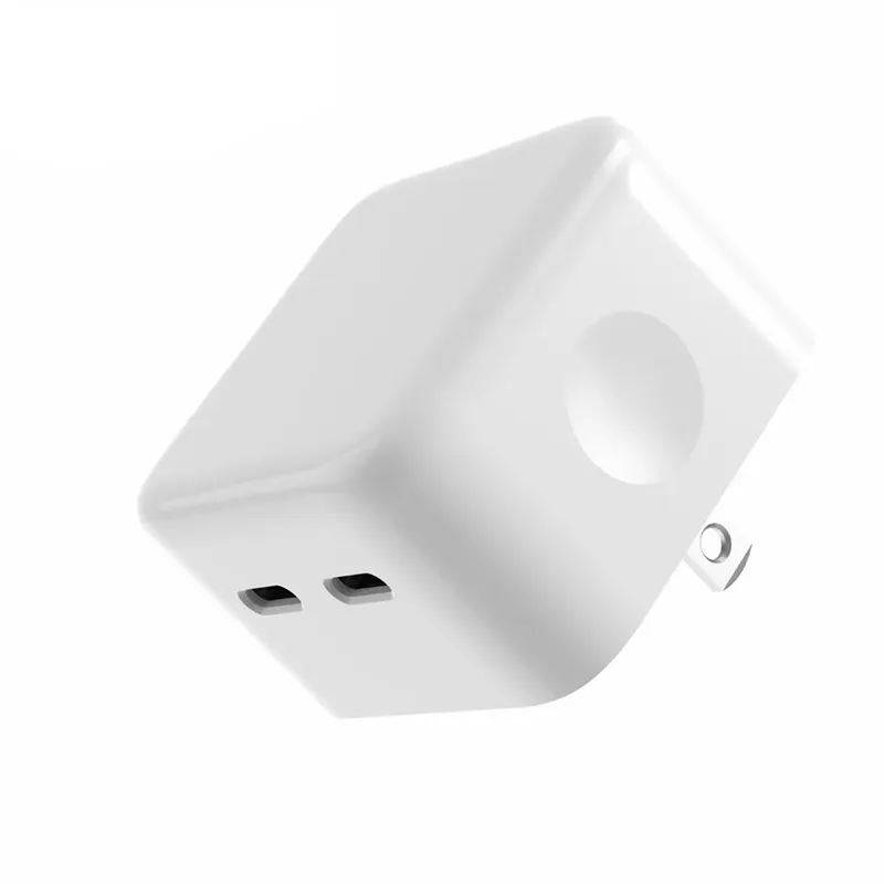 Dual C-port PD Charger GaN35W Fast Charging Head for iPhone 14 iPad AirPods Foldable Plug Charger Block US/EU USB C Wall Charger