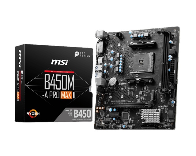 Brand New MS1 B450M-A PRO MAX II Gaming Motherboard 2xDDR4 UDIMM Socket AM4 Support R5000 4000G Processor Computer Motherboard