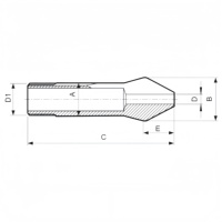 Mandrin porte-outil en acier type Schaublin W15 W20 W25 pour usinage CNC, tournage, précision 0,005 mm HE-E06993