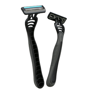 New Arrival 3 Cong Lưỡi Dao Cạo Màu Đen ABS + Cao Su Xử Lý Cạo Râu Dao Cạo Với Mở Kiến Trúc - Product Image 4