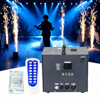 2 machines à étincelles froides DMX 350W avec télécommande, alimentées par batterie, avec flight case