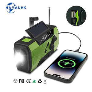 <span class=keywords><strong>Radio</strong></span> Portátil de Emergencia para Exteriores con Manivela Solar y Batería de Litio 18650 de 2000 mAh, <span class=keywords><strong>Radio</strong></span> <span class=keywords><strong>FM</strong></span> de Manivela - Product Image 2