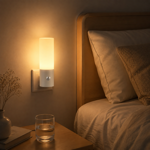 ไฟกลางคืนแบบเสียบปลั๊ก LED OEM ODM พร้อมเซ็นเซอร์ตรวจจับความเคลื่อนไหว แสงโทนอุ่น 2700K วัสดุ ABS เป็นมิตรกับสิ่งแวดล้อม ผู้ผลิตโคมไฟติดผนัง - Product Image 6