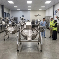 Marmite de mélange industrielle semi-automatique avec agitateur, mélangeur planétaire industriel pour pâtes et caramels