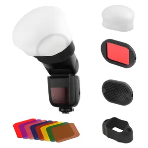 Dox — kit de flash professionnel pour caméra, accessoire de diffuseur de Flash, réflecteur en nid d'abeille, filtre de couleur, boîte à lumière pour GODOX V1 V860ii