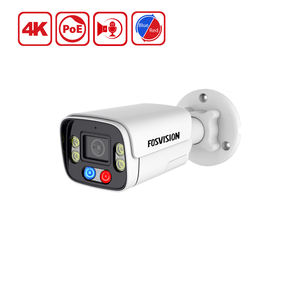Fosvision kamera <span class=keywords><strong>Ip</strong></span> Poe <span class=keywords><strong>4k</strong></span> 8MP, kamera keamanan luar ruangan penglihatan malam warna penuh tahan air peluru 8mp <span class=keywords><strong>265</strong></span> - Product Image 1