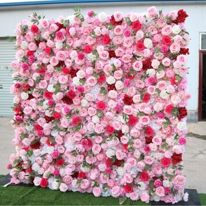 Panel de Pared de Tela de Rayón Rosa, Diseño Personalizado de Fábrica, Estilo Europeo, Fondo para Decoración de Bodas y Navidad - Product Image 3
