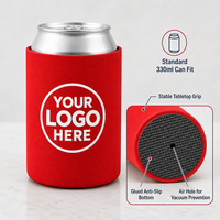 Support isotherme personnalisé en néoprène pour canettes et bouteilles de bière 12oz 16oz, avec logo par sublimation, portable