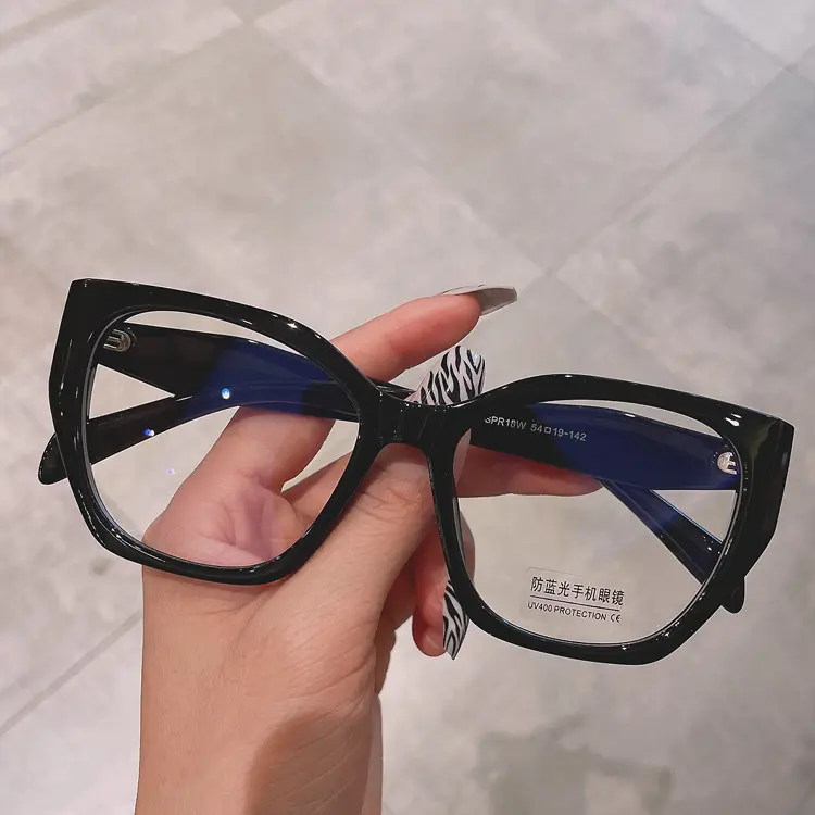 Gafas ópticas de marca de lujo para mujer, lentes con bloqueo de luz azul, Ojo de Gato, con logotipo personalizado, venta al por mayor, 2022