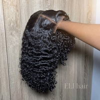 Peluca de Cabello Humano con Frente de Encaje HD, sin Pegamento, Pre-Desplumada, Lista para Usar, Cabello Brasileño de Lujo, Rizado Profundo, Peluca Corta Birmana