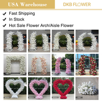 DKB - Camino de Mesa Decorativo para Bodas, Flores Artificiales de Seda, Centro de Mesa y Camino de Mesa Floral