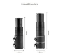 Penjepit Batang Sepeda/Fork Steerer Tube ZP18 20-22.5mm dari Aluminium Alloy, Universal untuk Sepeda Gunung, Ekstensi Handlebar Riser