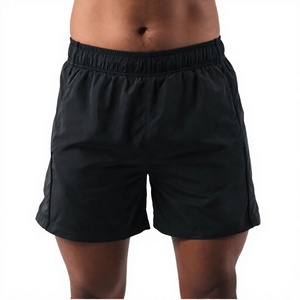 Shorts de bain athlétiques pour hommes, cargo, avec cordon de serrage, couleur unie, écologiques, imperméables, séchage rapide, légers, taille élastique, pour la plage et la natation - Product Image 1