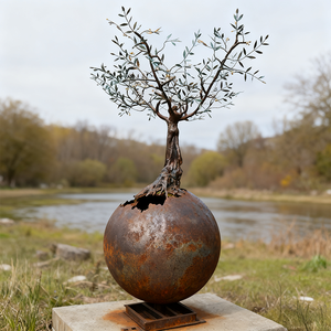 Antique Abstrait Décoratif Extérieur Villa Jardin À Grande Échelle Art Éternel Coulée Géant Bronze Vie Arbre Sculpture Musique Fée - Product Image 6