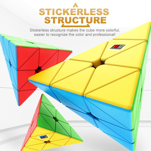 MoYu pegatina suave <span class=keywords><strong>3x3</strong></span> pirámide rompecabezas <span class=keywords><strong>cubo</strong></span> mágico juguetes giro triángulo 3D rompecabezas velocidad Rubixes <span class=keywords><strong>cubo</strong></span> chico DESARROLLO DE INTELIGENCIA - Product Image 5