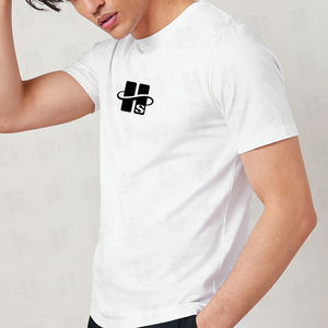 T-shirts en coton pour hommes, coupe ajustée, col rond, manches courtes, respirants, personnalisables avec impression sérigraphique, confortables, vente en gros - Product Image 2