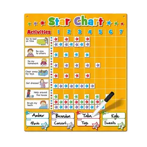 Custom Made Personalized Magnetic Reward Star Chart Potty Training Kids Behavior Reward Chart