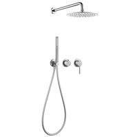 Ensemble de douche de salle de bain de luxe à 2 voies or rose brossé ensemble de mitigeur de robinet de douche mural avec douchette