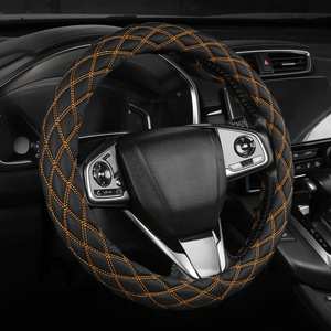 Modificación 38cm Protector de <span class=keywords><strong>volante</strong></span> grueso negro microfibra cuero Rusia deporte <span class=keywords><strong>Jeep</strong></span> SUV camión cubierta de <span class=keywords><strong>volante</strong></span> de coche - Product Image 2