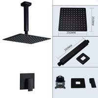 Robinet de plafond carré moderne avec mélangeur en laiton Offre Spéciale chromé ensemble de douche à effet pluie jet de massage motifs de pulvérisation de pluie