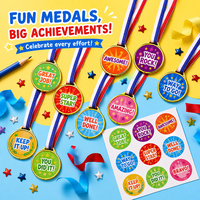 Vente flash - Médailles de sport personnalisées en plastique doré gravées - Design personnalisé pour enfants - Vente en gros - Marque Pinstar