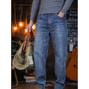 กางเกงยีนส์ระบายอากาศได้ดีปรับแต่งได้สำหรับผู้ชายกางเกงขาตรงแบบลำลองใหม่เอวปานกลางผ้าเดนิมฟอกสีกลางเอวกลางแบบพรีเมียมผลิตในเวียดนาม - Product Image 1
