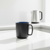 Service de table en céramique bleu classique, assiettes, bols, tasses à thé, résistant à la chaleur, compatible four et micro-ondes, anti-fuite, vaisselle en grès