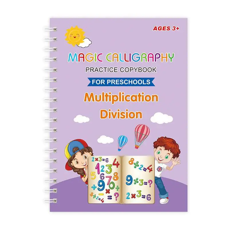 Cl886 Custom Copybook Voor Kinderen Schrijven Hergebruikt Kalligrafie Copybook Alfabet Tekening Wiskunde Nummer Engels Zonk Magisch Schrift