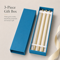 Ensemble de bougies éternelles 3 pièces, bougies en métal colorées, rechargeables, sans fumée, bougies à l'huile, boîte cadeau pour la décoration de la table à la maison