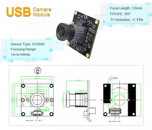Module de caméra USB HD 5MP grand angle avec capteur CMOS OV5640, 30fps/60fps et mise au point fixe pour la vision de sécurité intelligente - Product Image 2