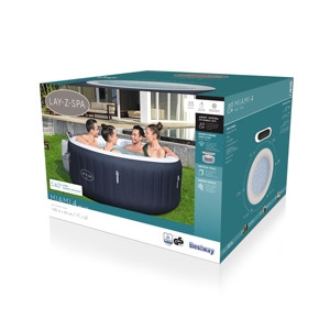 BESTWAY 6001C <span class=keywords><strong>Lay</strong></span> <span class=keywords><strong>Z</strong></span> <span class=keywords><strong>Spa</strong></span> <span class=keywords><strong>Miami</strong></span> Eficiencia energética <span class=keywords><strong>AirJet</strong></span> Bañera de hidromasaje inflable 2-4 personas 1,80 M X 66 cm (71 pulg. X 26 pulg.) - Product Image 3
