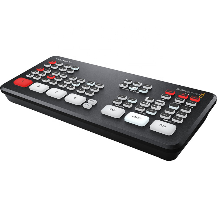 Blackmagic ATEM Mini Pro/ATEM Mini Pro ISO HD-MI прямая трансляция видео коммутатор вид с разных сторон Запись видео коммутатор