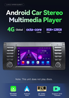 4 + 64GB 2 Din Android 14 Car Multimedia Player GPS Navi pour BMW E53 X5 E39 M5 1996-2003 Android Radio Stereo Audio Screen Carplay