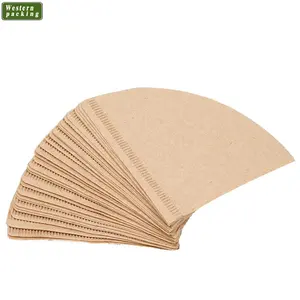 53g V shape Pure wood pulp unbleached filter Coffee paper for wholesale