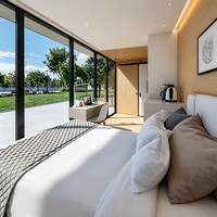 Maison modulaire préfabriquée de luxe de 20 pieds avec mobilier complet et salle de bain intégrée, personnalisable pour une vie de famille à long terme
