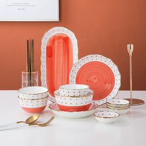 Juego de Vajilla de Porcelana de Diseño Personalizado para Restaurantes, Platos, Tazones, Juego de Cena de Lujo, Vajilla de Porcelana Fina - Product Image 1