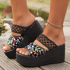Summer Spring Winter New European and American Fashion <b>Platform</b> <b>Wedge</b> Heels Casual Plus Size Women's Roman - Product Image 3
