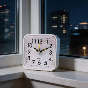 Reloj <span class=keywords><strong>Despertador</strong></span> Cuadrado de Cuarzo con Luz Nocturna y Función de Repetición, Reloj de Escritorio para el Hogar y el Dormitorio - Product Image 2