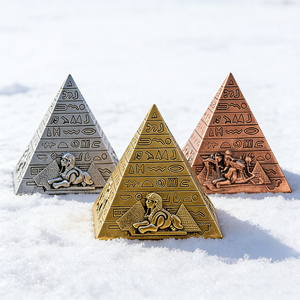 Ensemble de figurines en résine de pyramides égyptiennes, statues de pyramides hiéroglyphiques anciennes pour collectionneurs - Product Image 1