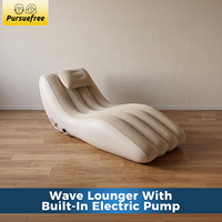 Pursuefree Wave Lounger, chaise longue gonflable en forme de S, canapé relaxant pour salon et chambre, chaise de relaxation intérieure