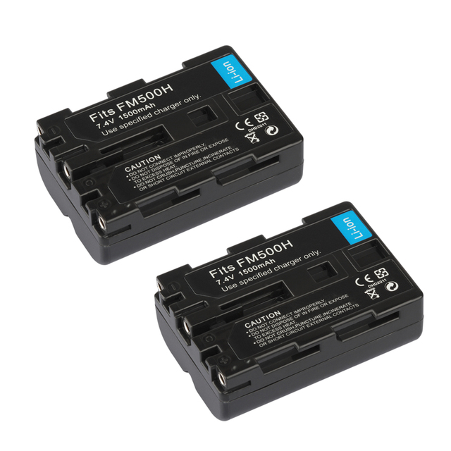 1500mAh NP-FM500H Rechargeable Battery Pack for A58/A65/A77/A450/A550/A560/A580/A900/A200/A300/A350/A700/A850/F717 Cameras